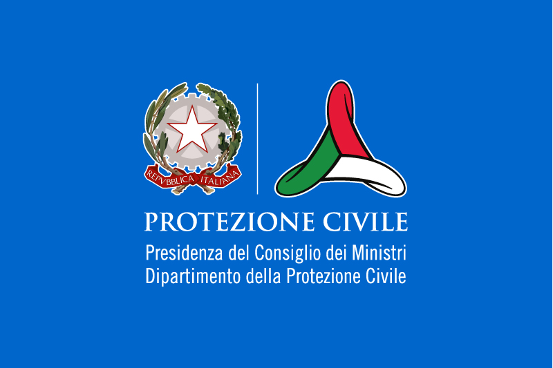 Logo DPC fondo azzurro