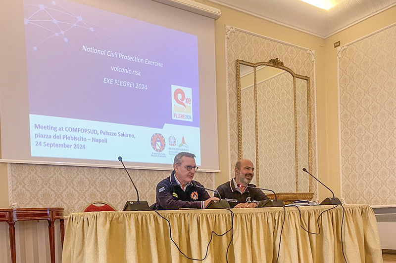 EXE Flegrei 2024: un momento dell'incontro istituzionale sull'esercitazione