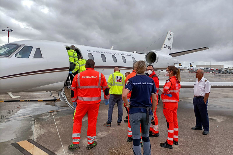 MedEvac coordinato dal Dipartimento della Protezione Civile grazie all’attivazione della CROSS di Pistoia