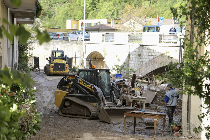 Maltempo Marche: interventi di pulizia delle strade