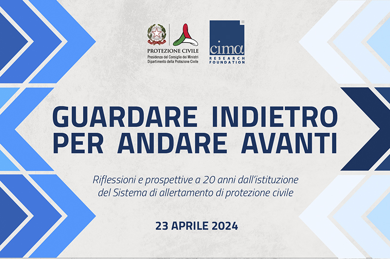 Guardare indietro per andare avanti - titolo della giornata sul sistema di allertamento meteo-idro