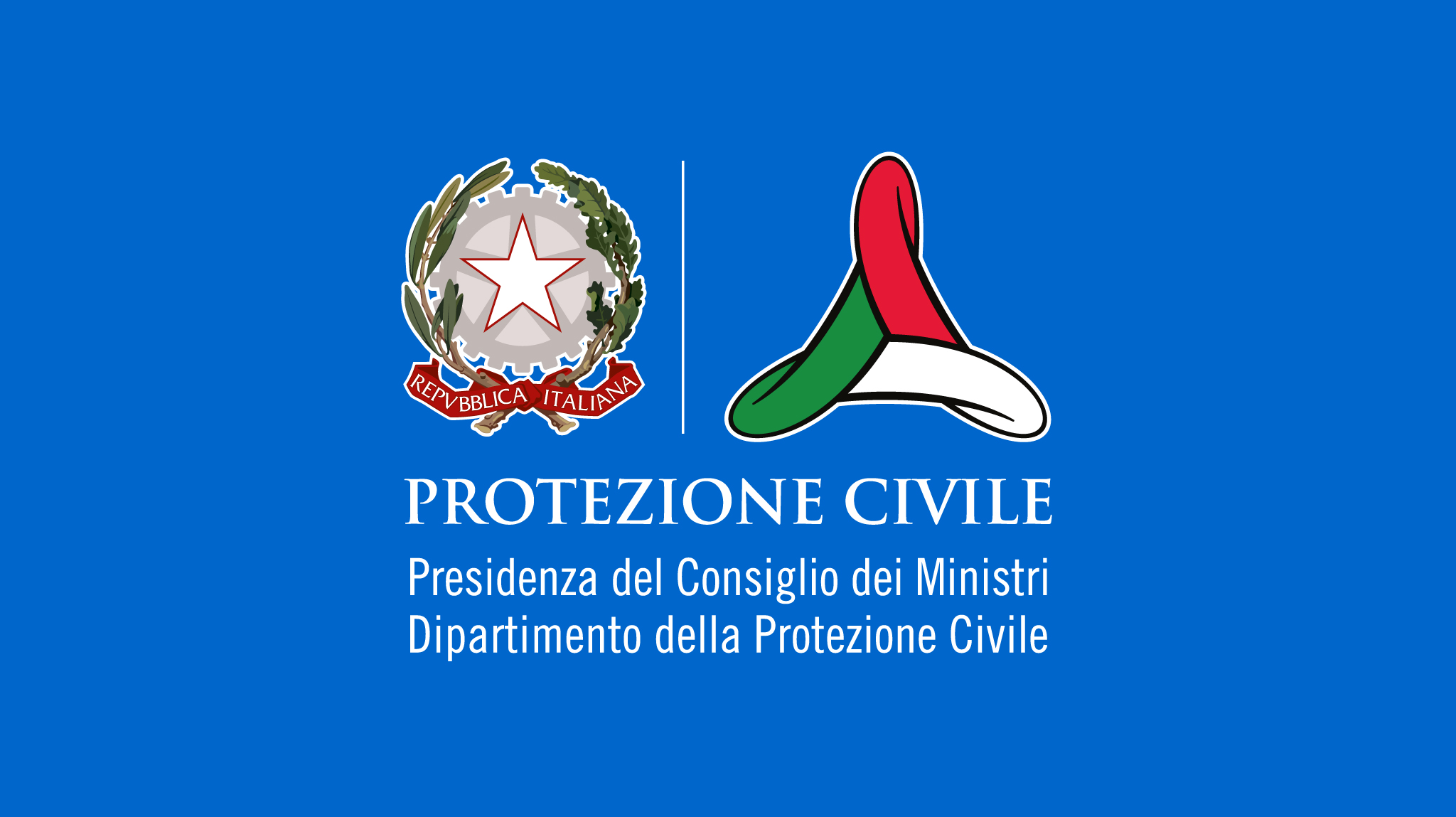 Logo DPC fondo azzurro