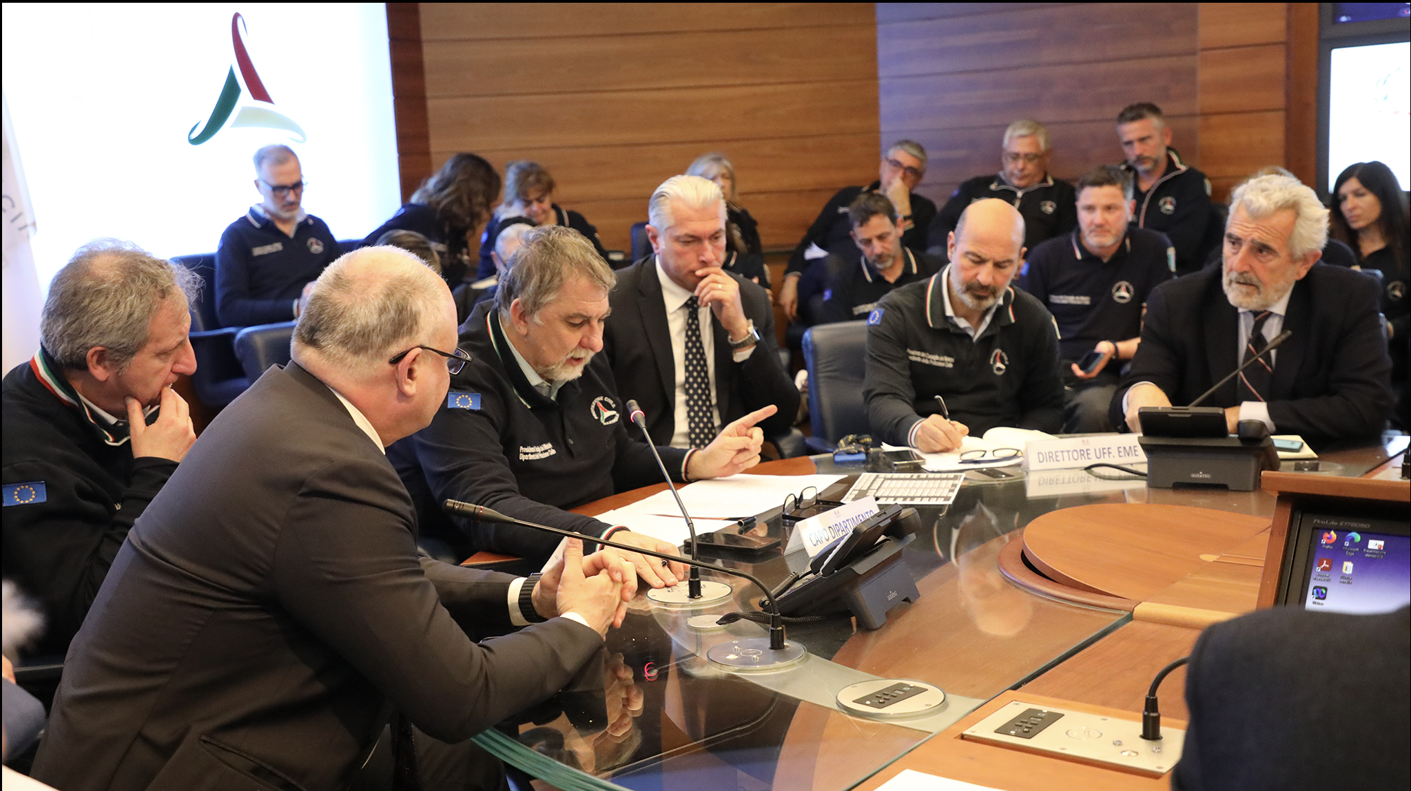 Il Capo Dipartimento Fabio Ciciliano insieme al Sindaco di Roma, al Vice direttore della Gendarmeria Vaticana e al Commissario per il giubileo 2025