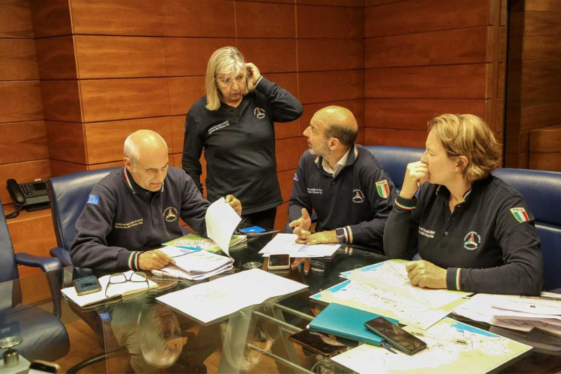 CD Curcio con direttori e dirigenti in DPC - Emergenza maltempo in Emilia-Romagna