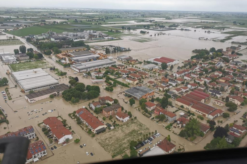 Immagine dell'emergenza maltempo in Emilia Romagna